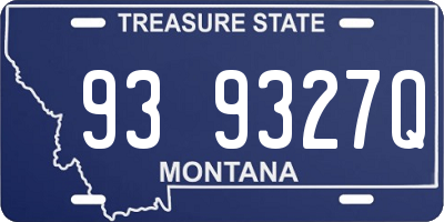 MT license plate 939327Q