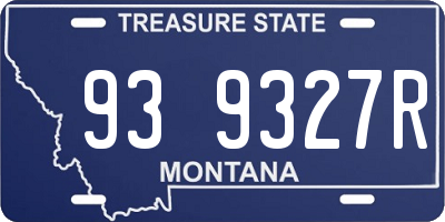 MT license plate 939327R