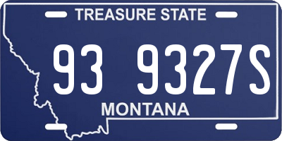 MT license plate 939327S