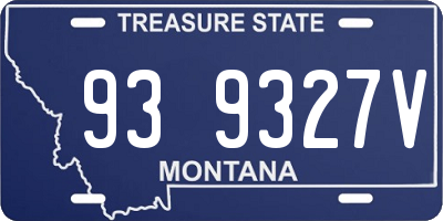 MT license plate 939327V
