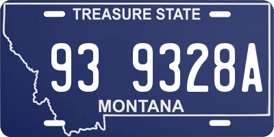 MT license plate 939328A