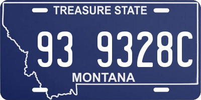 MT license plate 939328C