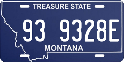 MT license plate 939328E