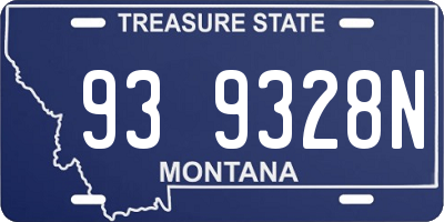 MT license plate 939328N