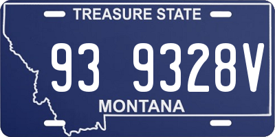 MT license plate 939328V