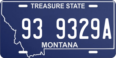 MT license plate 939329A