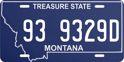 MT license plate 939329D