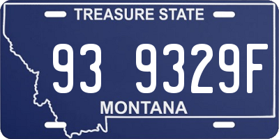 MT license plate 939329F