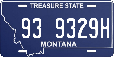 MT license plate 939329H