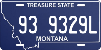 MT license plate 939329L