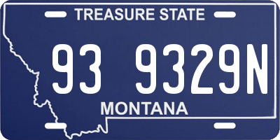 MT license plate 939329N