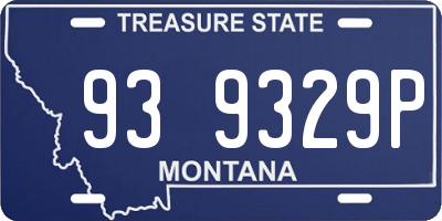 MT license plate 939329P