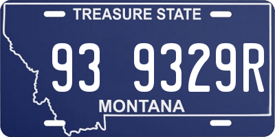 MT license plate 939329R