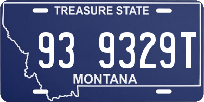 MT license plate 939329T