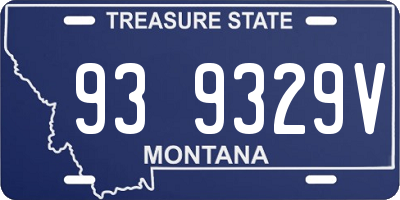 MT license plate 939329V