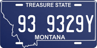 MT license plate 939329Y