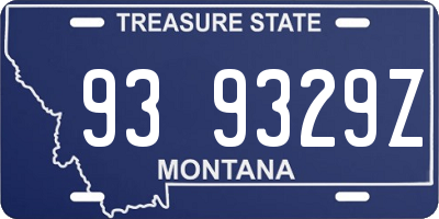 MT license plate 939329Z