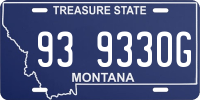 MT license plate 939330G