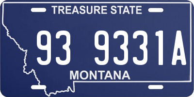 MT license plate 939331A