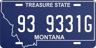 MT license plate 939331G
