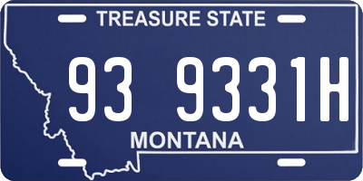 MT license plate 939331H