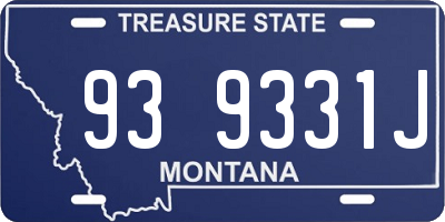 MT license plate 939331J