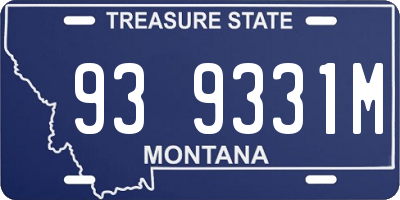 MT license plate 939331M