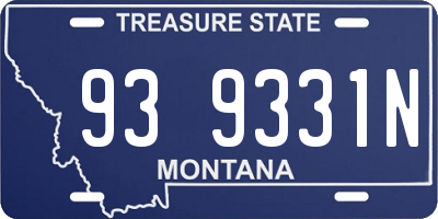 MT license plate 939331N