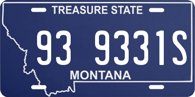 MT license plate 939331S