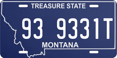MT license plate 939331T