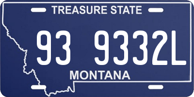 MT license plate 939332L