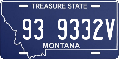 MT license plate 939332V