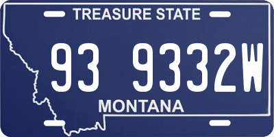 MT license plate 939332W