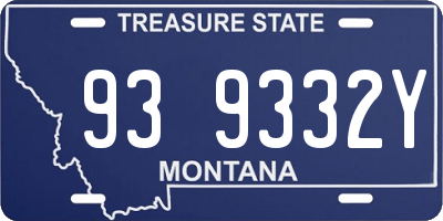 MT license plate 939332Y
