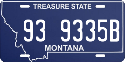 MT license plate 939335B