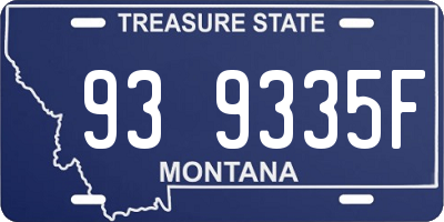 MT license plate 939335F
