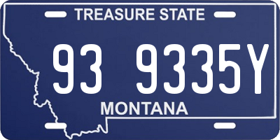 MT license plate 939335Y