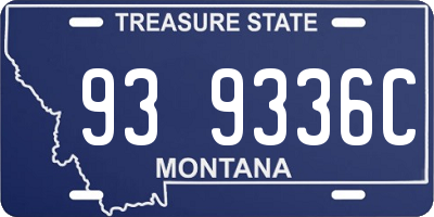 MT license plate 939336C