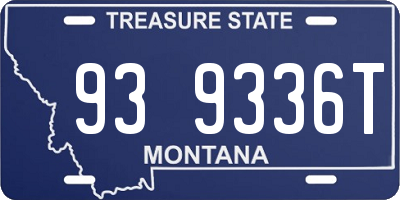 MT license plate 939336T