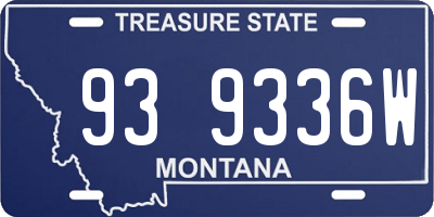 MT license plate 939336W