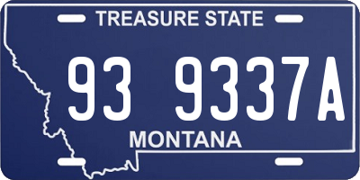 MT license plate 939337A