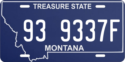 MT license plate 939337F