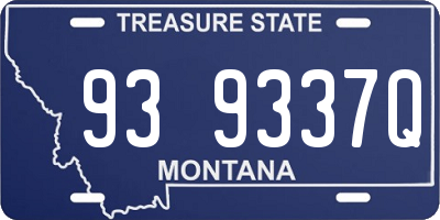 MT license plate 939337Q