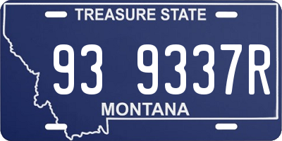MT license plate 939337R