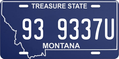 MT license plate 939337U