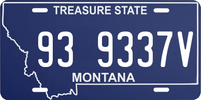 MT license plate 939337V