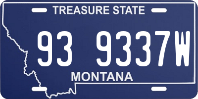 MT license plate 939337W