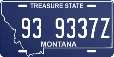 MT license plate 939337Z