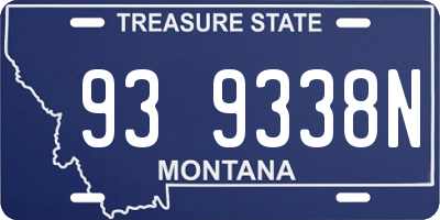 MT license plate 939338N