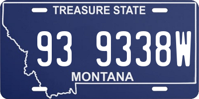 MT license plate 939338W